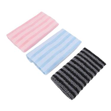 Imagem de TARSHYRY Toalha de Banho Esfoliante, Textura Dupla de Tecido Hexagonal para Corpo e Rosto, Com Design Portátil de Secagem Rápida, para Pele Sensível de Mulheres Masculinas (3 unidades)