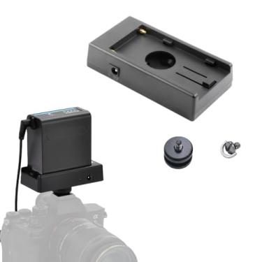 Imagem de Tangxi Placa Adaptadora de Bateria para Câmera NP-F, Acessório de Baterias NP F970 F750 F550, Placa de Montagem de Adaptador de de 7,2 V Com Montagem de Sapata e Parafuso de