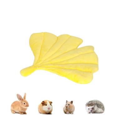Imagem de ITANDME Cama de coelho almofada de coelho para todas as estações macia em forma de folha para animais de estimação - Almofada respirável confortável para porquinhos da índia, coelhos, chinchilas