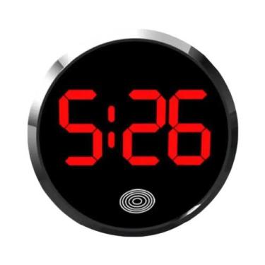 Imagem de Relógio De Carro LED Luminoso Mini Digital Adesivo Ornamento Automotiv