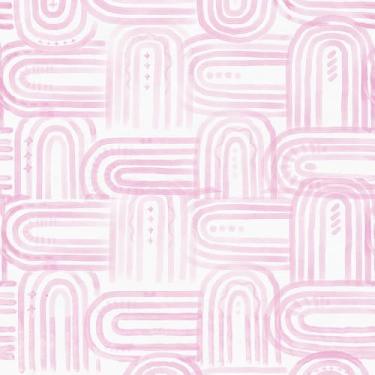 Imagem de XiaoDeYouth Papel de parede moderno Peel and Stick rosa claro 43,9 cm x 3,048 cm Boho abstrato geométrico papel de parede removível à prova d'água para armários de quarto móveis vinil