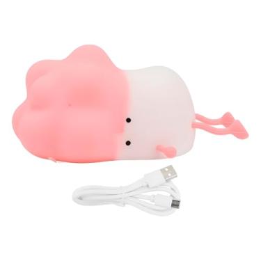 Imagem de Luminária Lâmpada Repolhinho Rosa LED Silicone Decoração