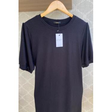 Imagem de Vestido Canelado Mini  Feminino L amour, PP, Preto