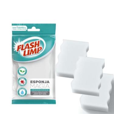 Imagem de Esponja Mágica Tira Mancha c/ 3 Unidades Flash Limp