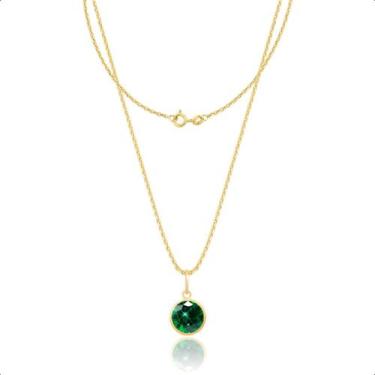 Imagem de Corrente Bailarina 45cm com Pingente Ponto de Luz em Ouro 18k - Paulis