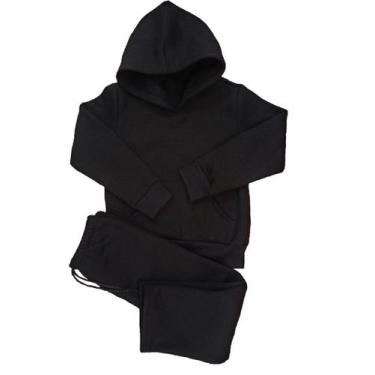 Imagem de Conjunto de moletom canguru infantil 1 a 4 anos - Bella Toft, Preto, 4