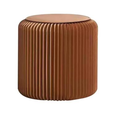 Imagem de Folding Paper Stool Banco de papel dobrável para casa com almofada de PU, usado para acampamento ao ar livre, decoração de sala de estar, cafeterias, lojas de varejo(32x30cm/12.6x11.8")