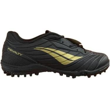 Imagem de Chuteira Society Penalty Matis Xxi Infantil - Preto/Dourado/Preto - Tam 34-Masculino