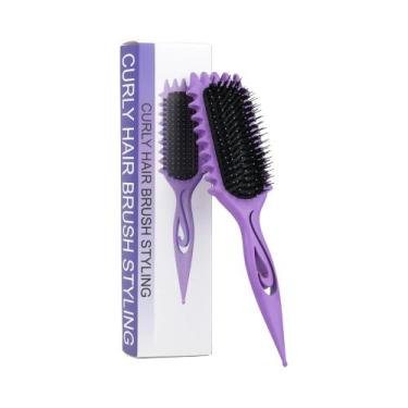 Imagem de Escova Modeladora Para Cabelos Cacheados Para Homens E Mulheres, Pente