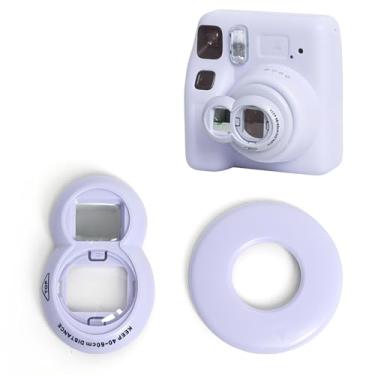 Imagem de Lente de close-up espelhada de selfie compatível com Fujifilm Instax Mini SE 7+ 8 9 acessório de autorretrato para câmera instantânea com anel auxiliar para melhor foco e fotos de selfie (Roxo)