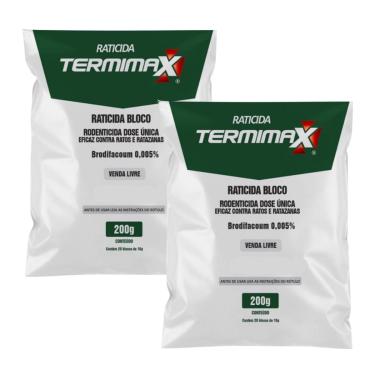 Imagem de Kit 2 Termimax Soft Bait Citromax 200g Isca para Ratos e Camundongos