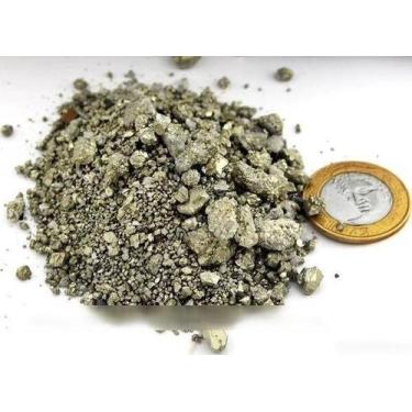 Imagem de Pirita em Pó Granulado ou Farelo Pedra Natural Orgonite 200g - Cristai