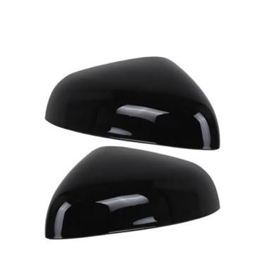 Imagem de Tampa da tampa do espelho retrovisor lateral brilhante preto/fibra de carbono estilo compatível com Ford Fiesta MK8 Puma 2018 2019 2020 2021 2022 2023 2024(1pair Glossy Black)
