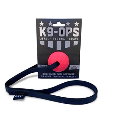 Imagem de K9 Ops Rebocador de bola de cachorro com alça Biotug Fetch Toy - Brinquedos de recompensa de borracha - Cães grandes, duráveis, indestrutíveis, agressivos, mastigadores Pitbull Dobermann Rottweiler