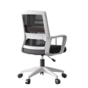 Imagem de Cadeira de escritório ergonômica com rodas encostos de malha cadeira de trabalho giratória cadeira de mesa para homens e mulheres cadeira de jogos (preto)