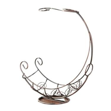 Imagem de Suporte de metal para pendurar para copos de vinho, suporte de bar, suporte retrô criativo para exibição de restaurante (dourado)