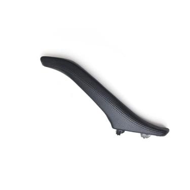 Imagem de Carro esquerda direita interior porta do passageiro puxador de couro conjunto Compatível com bmw série 5 f10 f11 f18 520i 523i 525i 528i 535i(Right Black)