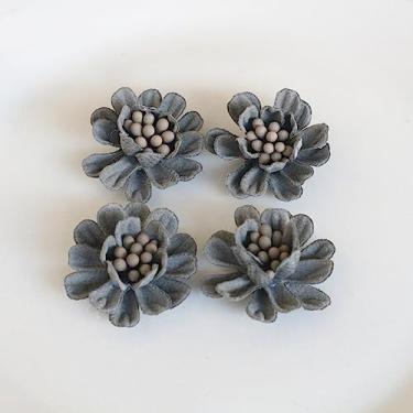 Imagem de 10 peças/lote flor de chiffon rosa preta cinza para convite de casamento flores artificiais para decoração de vestidos, 28