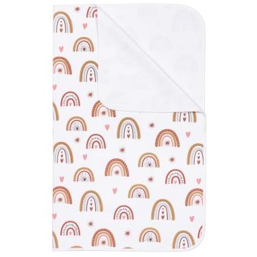 Imagem de ROCCED Almofada para cama de bebê à prova d'água, lavável, reutilizável, 78,7 x 101,6 cm, protetor de colchão para crianças, adultos e animais de estimação, tapete de treinamento de penico - arco-íris