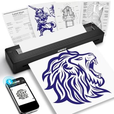 Imagem de YIRIGUI 2026 Nova impressora 2 em 1 de tatuagem e estêncil de documentos, impressora térmica Bluetooth sem fio - transferência rápida HD, portátil fácil de usar para tatuadores/lojas, viagens, casa