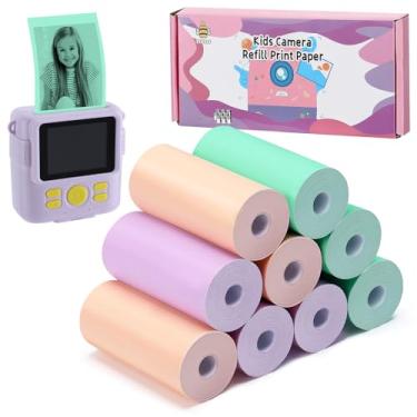 Imagem de 9 Rolos de Papel de Recarga para Câmera Instantânea Infantil - Papel Térmico para Impressora Fotográfica, Refil para 4-10 Anos, Meninas, Meninos, Presentes
