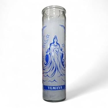 Imagem de Vela de oração Vela de La Diosa del Mar, 7 dias, a deusa do mar, 20 cm, vela de pilar sem perfume em vidro