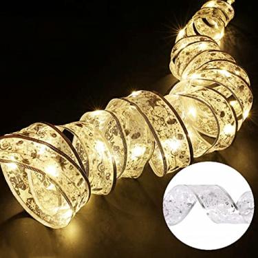 Imagem de Luzes de Fita 50LEDs com Bateria Decorativas Fada para Árvore Jardim Interior Pátio Decoração Festa