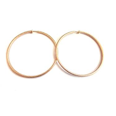 Imagem de Brincos de argola de ouro fosco fosco, argola de 7,6 cm, hipoalergênicos, Large, Metal