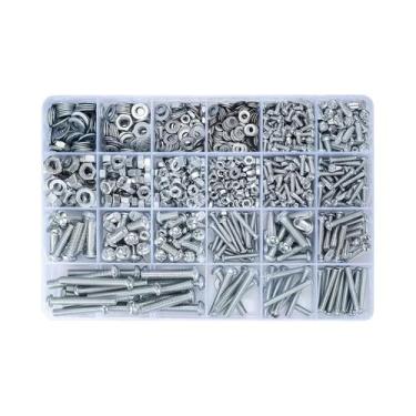 Imagem de Conjunto De Parafusos E Porcas Métricas M3 M4 M5 M6 Com Arruelas Plana