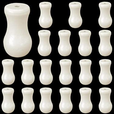 Imagem de Kowibcl 20 peças de cabo de madeira com borlas para persianas, cortinas, ferragens para janela, maçanetas