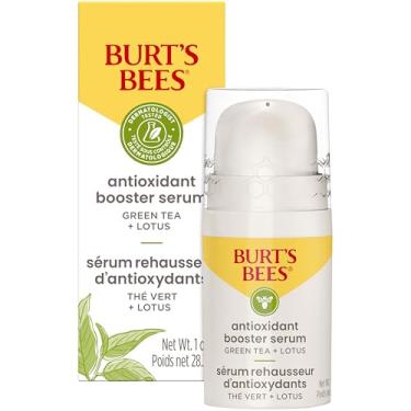 Imagem de Burt's Bees Sérum facial de chá verde, protege e melhora o tom da pele com chá verde rico em antioxidantes e lótus, naturalmente clareador e firmador, leve - Soro estimulante antioxidante (28 g)