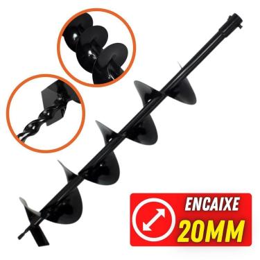 Imagem de Broca Para Perfurador De Solo 80x10cm Encaixe De 20mm