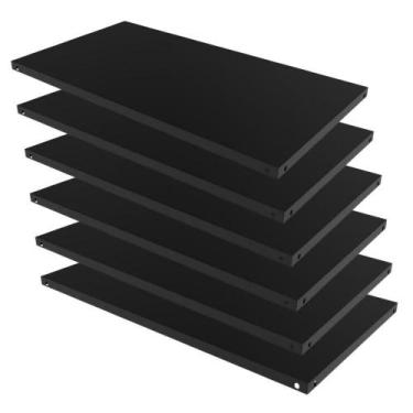 Imagem de 6 Bandejas Para Estante Armário Multiuso Aço Prateleira Resistente 60x