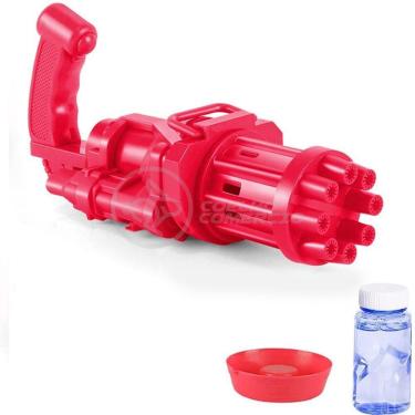 Imagem de Máquina Elétrica Lança Bolhas Sabão Vermelho