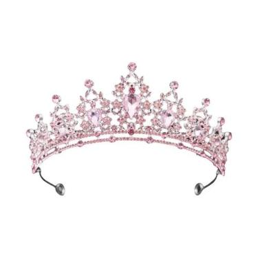 Imagem de Tiara De Cristal Prateada Para Noivas, Coroa De Cabelo Para Casamento,
