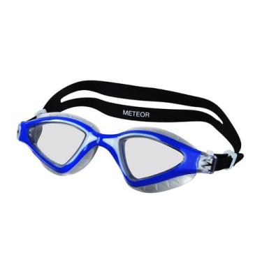 Imagem de Óculos Natação Speedo Meteor Lentes Amarelas Anti-fog UV -, Azul, Únic