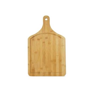 Imagem de Tábua de Churrasco Euro Home Retangular 50x30cm Sulcos e Cabo Bambu Natural