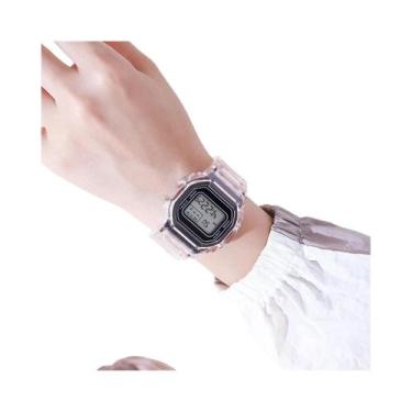 Imagem de Relógio Digital Esportivo LED Para Crianças, Relógio Luminoso Transpar