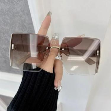 Imagem de Óculos Feminino Quadrado prot UV400 Estilo Moderno Dia a Dia - DQLR, M