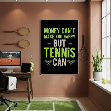 Imagem de Quadro Decorativo Tênis Traz Felicidade-70X50Cm Mold Branca - Quadros 