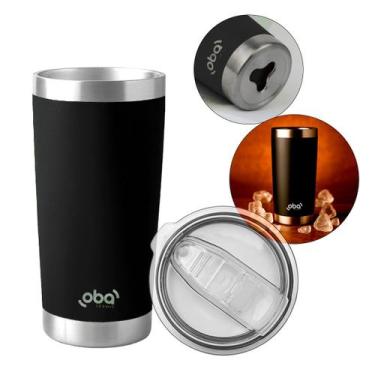 Imagem de Copo Térmico Inox 591ml Oba Térmic com Tampa e Abridor - Nilo-imports
