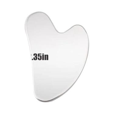 Imagem de Ferramenta De Massagem Gua Sha Em Aço Inoxidável Para Cuidados Faciais