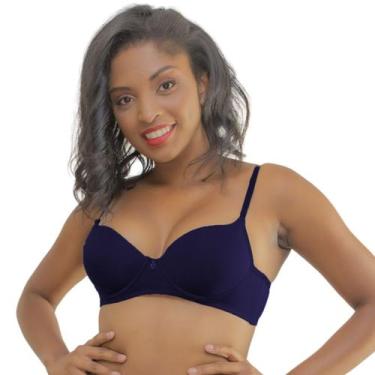 Imagem de Sutiã Premium Com Bojo Realça Os Seios Reforçado Alças Finas Lingerie 