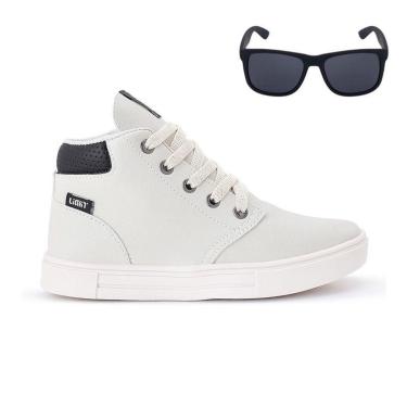 Imagem de Tenis Botinha Infantil Meninos Casual Cano Alto Confortavel + Oculos-Masculino
