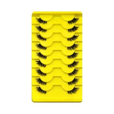 Imagem de Cílios Postiços Naturais Meio Olho De Gato Com Banda Transparente, Cíl