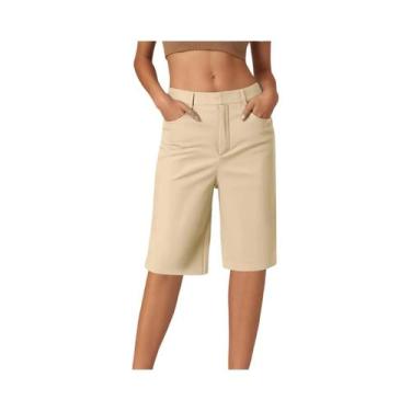 Imagem de Shorts Cargo Femininos De Cintura Alta, Moda Casual, Calças Retas Com 