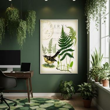 Imagem de Quadro Decor Samambaias Clássicas 70x50cm Mold Branca