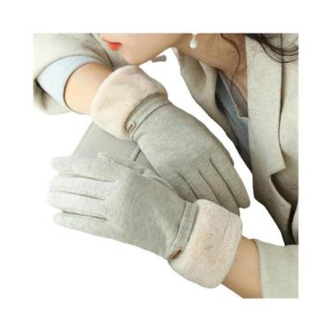 Imagem de Luvas Femininas Quentes Com Tela Sensível Ao Toque, Antiderrapantes, D