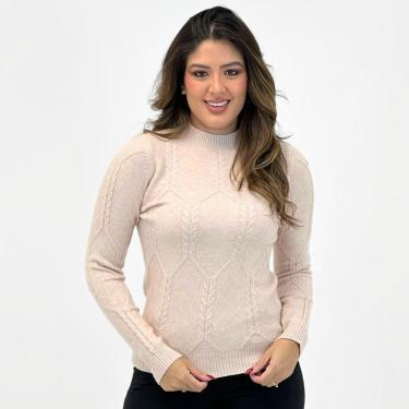 Imagem de Blusa de Lã Dyordhana Gola Alta Texturizada Feminina-Feminino