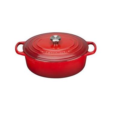 Imagem de PANELA LE CREUSET SIGNATURE OVAL EM FERRO FUNDIDO VERMELHO 35CM 21178350602430